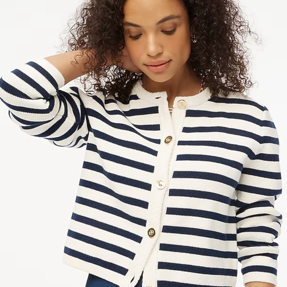 Brand New Beautiful JCrew stripped cardigan ! - Picture 1 of 7